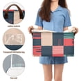 thumbnail image 5 of Yayeee Foldable Storage Basket for Shelves with Handles Waterproof Cloth Bins, Red Teal Plaid, 5 of 7