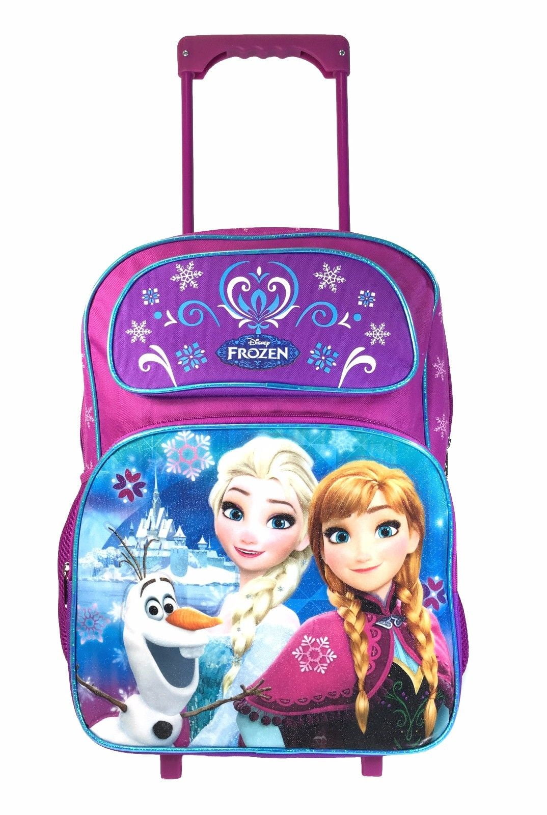 Frozen Elsa & Anna 16" Large School Rolling Backpack Back