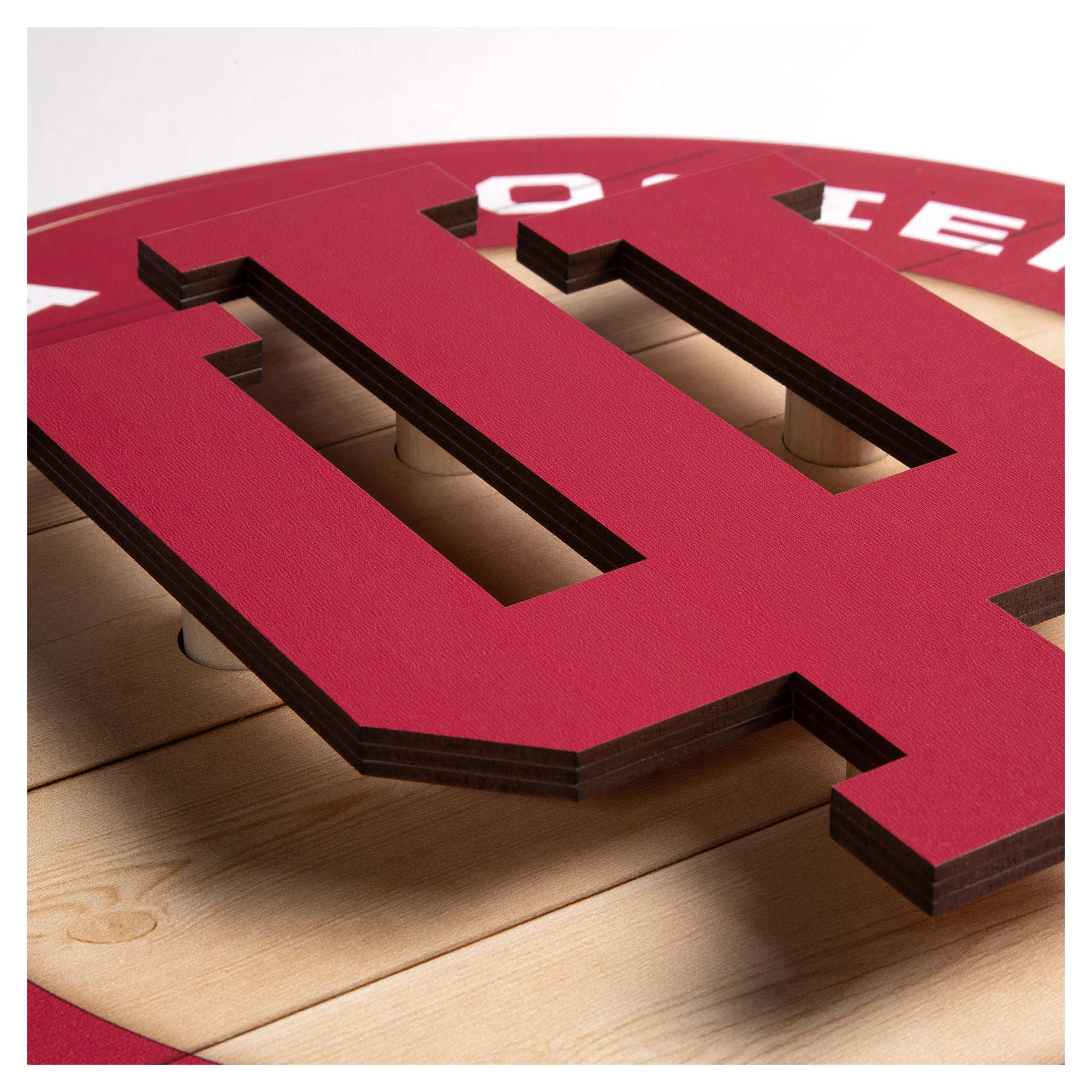 IDNA Indiana Hoosiers 15" x 15" 3DX Logo Circle Backer Wall Art