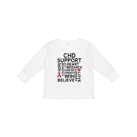 

Inktastic CHD Awareness Heart Defect Gift Toddler Boy or Toddler Girl Long Sleeve T-Shirt