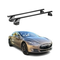 Fix Point Roof Racks Top Cross Bars for Tesla Model S 2012-2017 Black 2Pcs