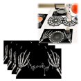 thumbnail image 2 of MOQIN 4 Pcs Halloween Placemats 12"x18" Gothic Bat Placemats Kitchen Decoration Washable Witch Place Mats Rectangle Skull Table Mats for Halloween Dining Table Accessories, 2 of 9