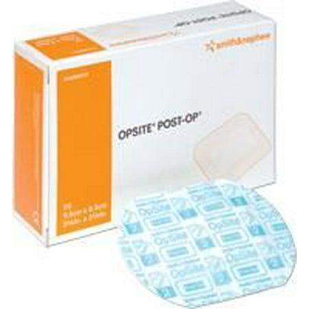 Opsite Post-Op Transparent Waterproof Dressing with Pad 2 x 2-1/2 Inch 3 Tab Delivery Without Label Sterile, Box of (Best Pads For Post Delivery)