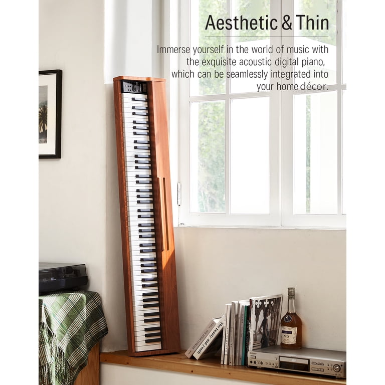 Donner Dep-1S 88-Key Digital Piano With Stand, Brown photo 3