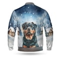 thumbnail image 2 of Hello Winter Rottweiler Welcome Snowy Night Watercolor Vintage All Over Print 3D Baseball Jacket Rottie Dog Lover Gifts Idea Bomber Jacket Softball - 01011, 2 of 6