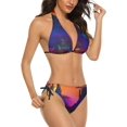 thumbnail image 2 of NICKSUN Women's Bikini Sets, Cute Print Two Piece Bathing Suits Sexy Halter Padded Bikini Swimsuits, 2 of 6