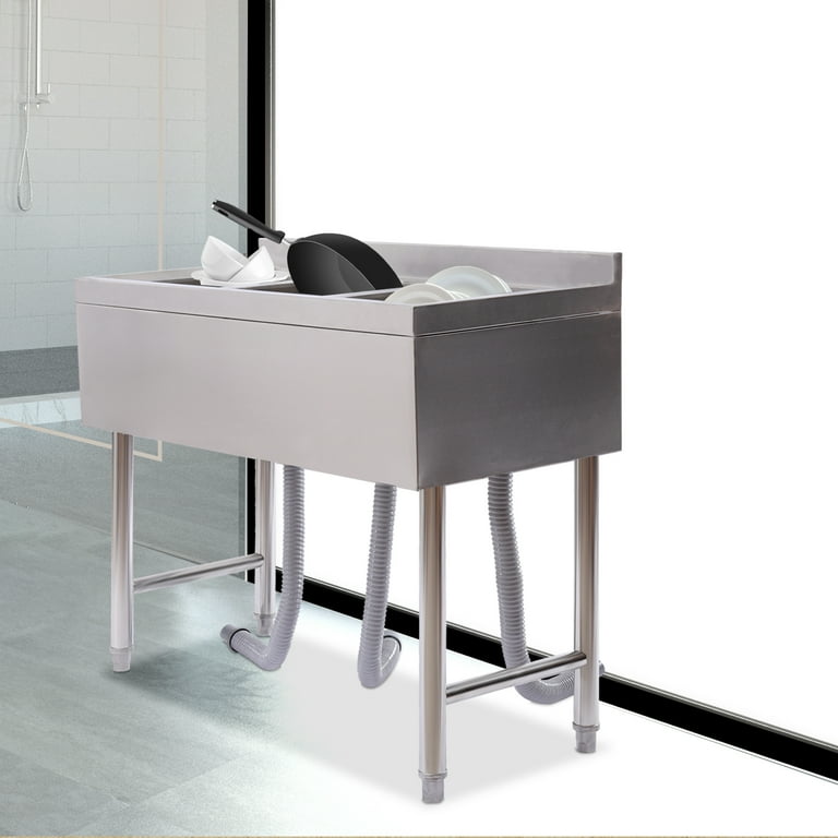 Fichiouy Stainless Steel Freestanding Sink for Home and