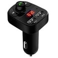 thumbnail image 2 of Cargador de teléfono móvil Bluetooth para coche Transmisor FM negro de 12 a 24 V Reproductor de MP3 Carga USB dual, 2 of 11