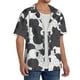 thumbnail image 2 of Fotbe Black And White Sheeps Camisa Estampada de Manga Corta para Hombre, Casual de Verano, Estilo Playero, Sin Arrugas-Medium, 2 of 5