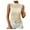 Beige, variant on Essentials Womens Camisole Tank Tops Sheer Mesh Patchwork Neck Trendy Sleeveless Summer Tops Clothes Outfits 2025