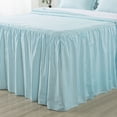 thumbnail image 4 of JML 3 Piece Ruffle Skirt Bedspread Set Queen Size,Blue Polka Dot Coverlet with 30" Drop, 4 of 6