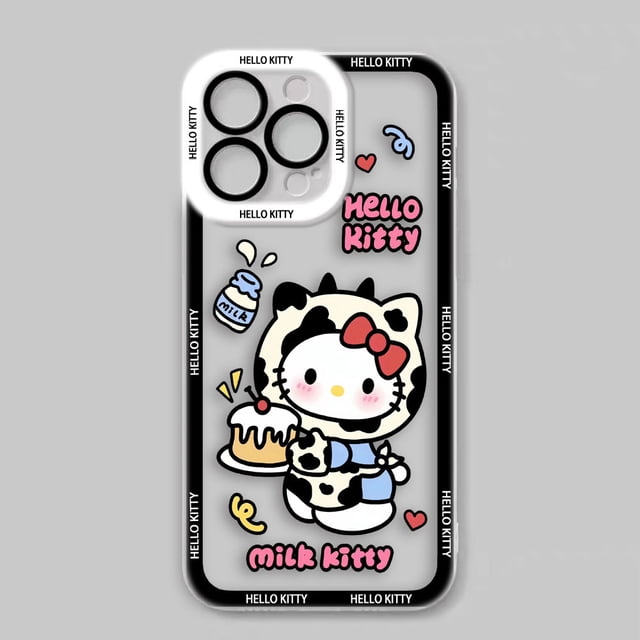Beautiful Hello Kitty Cat Cover Clear Phone Case For Infinix TECNO POVA 2 3 POP SMART 4 5 6 7 8 NOTE 10 11 12 30I VIP PRO Case