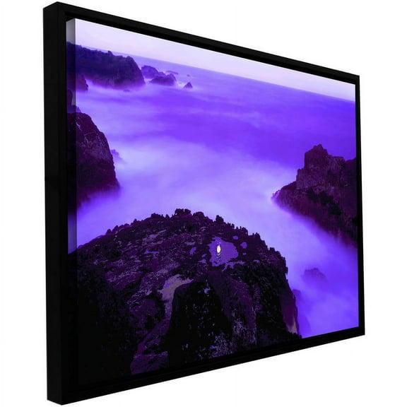 ArtWall Dean Uhlinger "Dawn And Moonlight" Floater Framed Gallery-Wrapped Canvas