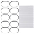 thumbnail image 1 of MIANGASTORE 10Pcs Oval Cheese Cake Rings with 100pcs Surrounding- cooked Molds Muffin Pastry Rings Mousse Cake Mold for Pancake Biscuits Dessert, 1 of 8