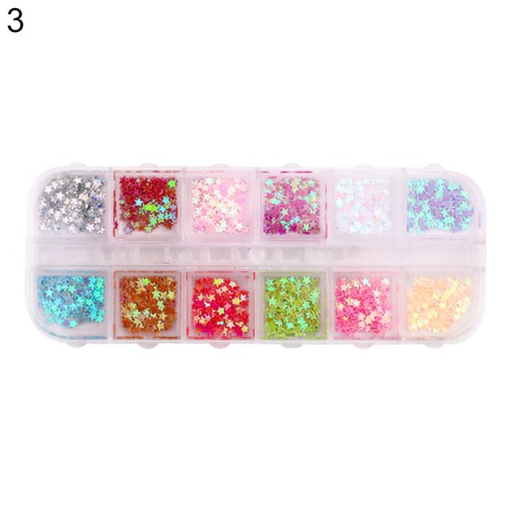 UDIYO Nail Art Butterfly Star Heart Circle Sequins DIY Glitter Flakes Manicure Decor