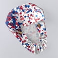 thumbnail image 5 of 250th Anniversary Independence Day Scrub Cap for Women, Patriotic Working Hat with Ponytail Holder and Buttons, Dust-Proof Nursing Cap for July 4th #0114 Sky Blue, 5 of 6