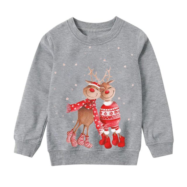 Niños Niñas Navidad Moda Linda Impresión Tops Familia Padre-hijo Desgaste Niño Fridja nalpqowj26761