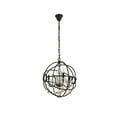 thumbnail image 5 of 1130 Geneva Collection Pendent lamp D:17" H:19.5" Lt:4 Dark Bronze Finish (Royal Cut Golden Teak Crystals), 5 of 9