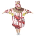 thumbnail image 2 of FORMRS Wearable Blanket Hoodie with Sleeves for Kids Cozy Flannel Sweatshirt, Red Lobster, 2 of 7