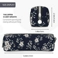 thumbnail image 3 of Cauagu Retro Flower Print Leather Pencil Pen Case - Stationery Bag Portable Stationery Bag Big Capacity Pencil Pouch Cosmetic Organizer Bag for Men & Women, 3 of 7