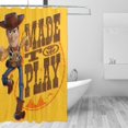thumbnail image 3 of Cortina de ducha Toy Story, opaca, para baño, impermeable, resistente al moho, bloquea la privacidad, probador, patrón de impresión fina con diseño de patchwork, 72 x 72 pulgadas, talla única., 3 of 8