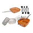 thumbnail image 4 of de utensilios de aluminio, para freír de 24 tapa, apto para lavavajillas, rejilla para profunda 11 piezas Gloria Bandeja cuadrada, 4 of 9