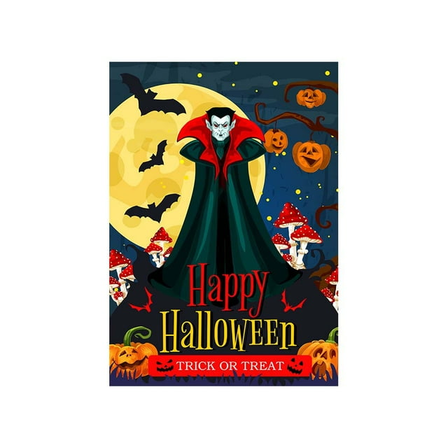 Tapestry Happy Halloween para pared, 180 x 90 cm, microtela de fibra