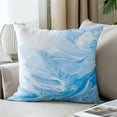 thumbnail image 3 of LALILO Throw Pillow Covers Blue Creative Acrylic Water Brush Cushion Cover 18" x 18", 2 Pack, 3 of 6