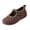 Brown, variant on CHICVOMEY Women's Polka Dot Mary Jane Shoes Breathable Mesh Casual Flats with Adjustable Hook and Loop Strap Comfortable Soft Sole Slip On Shoes for Work Walking Daily Wear