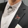 thumbnail image 4 of SmartBy Retro Horse Brooch Rhinestone Inlaid Horse Pin Zodiac Year Animal Brooch Men Women Suit Accessory for Handbag Clothes Decoration, 4 of 7