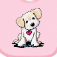 thumbnail image 4 of Inktastic Cream Doodle Pup Boys or Girls Baby Bib, 4 of 4