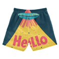 thumbnail image 7 of FORMRS Boys Swim Trunks Quick Dry Mesh Liner Boardshorts Sizes XS-XL, Blue UFO, 7 of 7