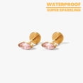 thumbnail image 2 of Tiny Marquise Pink CZ Push Pin Stud Earrings, 2 of 5