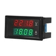 thumbnail image 1 of Amperímetro Irfora Voltímetro digital Amperímetro Voltaje Corriente Probador Medidor Voltímetro Amperaje Medidor Detector de amperios Rojo Verde Multímetro digital de doble pantalla Irfora Amperímetro, 1 of 7