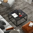 thumbnail image 4 of Costway Modern Storage Steel Engineered Wood Coffee Table, Black, 4 of 10