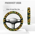 thumbnail image 5 of ZUXONGSY Sunflower Golf Cart Steering Wheel Covers Golf Cart Steering Wheel Dust Cover Absorbing Sweat Auto Accessories Club Car Steering Wheel Cover Universal 13 14 Inch for Most Golf Cars, 5 of 7