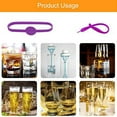 thumbnail image 2 of Drink Marker Glass Cup Wine Bottle Strip Tag Silicone Charms Tags for Cups Cocktail Guest, 2 of 4