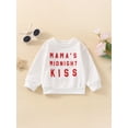 thumbnail image 2 of Qmyliery Toddler Baby Sweatshirt Casual Valentine's Day Letter Print Long Sleeve Pullover T-shirt for Girls Boys Streetwear,0-24 Months, 2 of 9