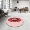 thumbnail image 3 of Ahgly Company Indoor Rectangle Patterned Light Red Pink Area Rugs, 4' x 6', 3 of 6