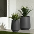 thumbnail image 1 of South Shore Dalya Set of 2 Planters, in Dark Gray, 1 of 9