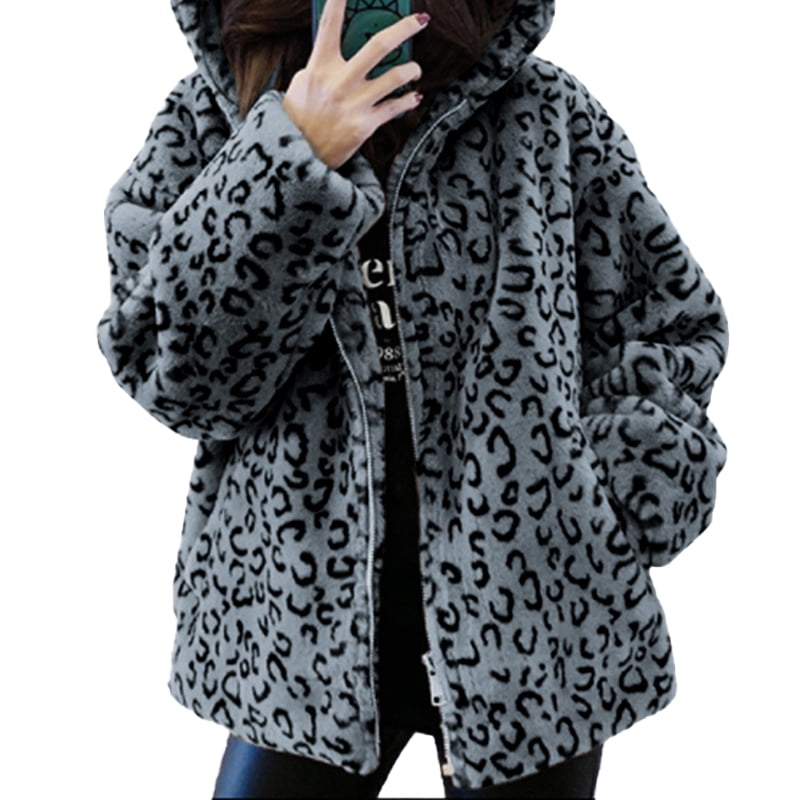 animal print hooded jacket