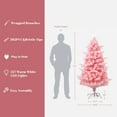 thumbnail image 3 of LuxenHome 6Ft Pink Cherry Blossom Christmas Tree with Fiber Optic Lights & Pinecone Star Topper, 3 of 11