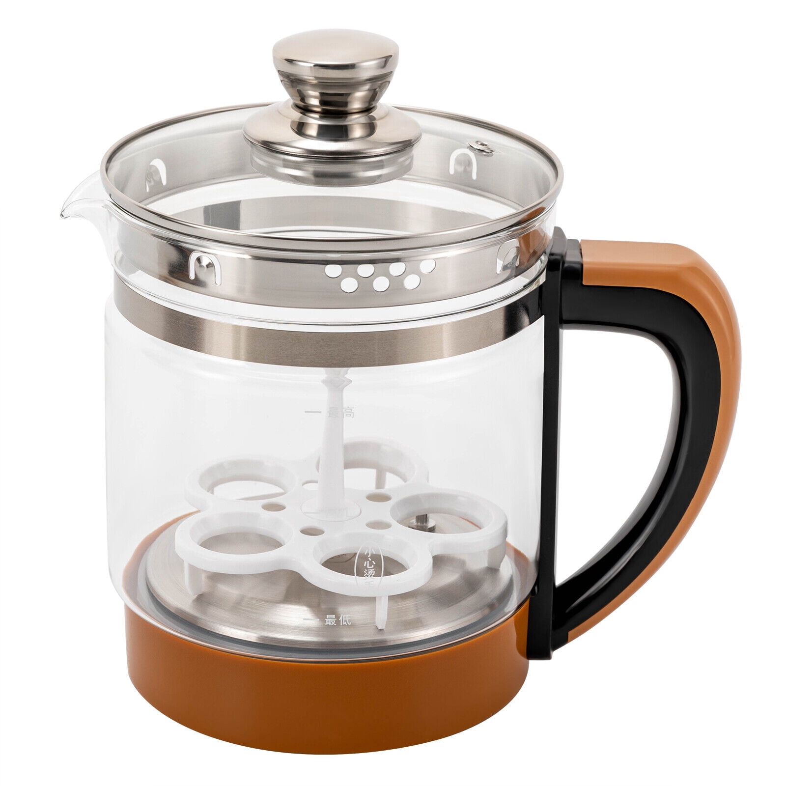 FOGGBET 1.8L Electric Tea Kettle Hot Water Boiler Pot with Filter & Digital Heating Base 800W 110V