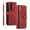 Red, variant on Fongwan Compatible with Samsung Galaxy Z Fold 5 Wallet Case with Lanyard Leather Shockproof Kickstand Case-Red