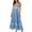 Blue, variant on Lindreshi Summer Dresses for Women 2024 Women's Casual Comfortable Color Sexy Top Chest Mid-length Dress Neck Dress
