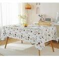 thumbnail image 5 of Honellaty Vinyl Spring Summer Tablecloth with Flannel Backing, Waterproof 60" x 120" Rectangle PVC Table Cloth, Wipeable Pastic Table Cover for Dining, Party, Indoor and Outdoor, 5 of 7