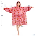 thumbnail image 4 of Sudadera con capucha extragrande Narecte Strawberry para mujer, 4 of 6