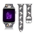 thumbnail image 1 of Compatible Con Cute Cat Apple Watch 38/40/41/42/44/45 Mm Para Mujeres Y Hombres, Silicona Suave, Regalos De Animales, Decoraciones, Pulsera De Repuesto Para Iwatch Series 7, 6, 5, 4, 3, 2, 1 Se.42Mm/4, 1 of 5