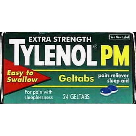 McNeil Tylenol PM Pain Reliever/Nighttime Sleep Aid, 24 ea