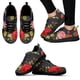 thumbnail image 1 of Zapatillas elegantes con diseño de rosa/rosa para mujer, suela suave negra, informales, con estampado floral, planos, 1 of 6